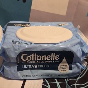Cottonelle Ultra Fresh Flushable Wipes - 2 Pack, Each w/ 42 Wipes. Sealed New.